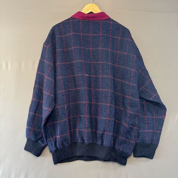 Vintage Damon Wool Collared Sweater Men’s Size XL Striped Style - Picture 3 of 7